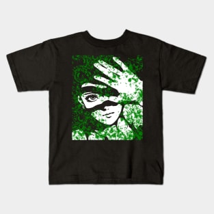 Punk Fashion Style Green Glowing Girl Kids T-Shirt